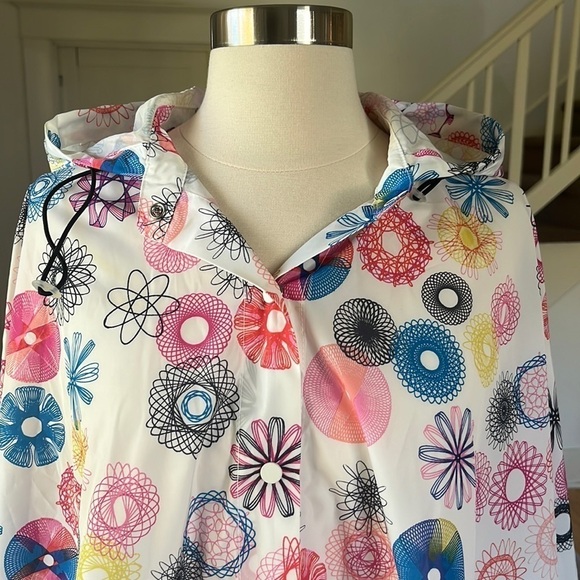 KATE SPADE Saturday Rain Poncho Spirograph Print NWT One Size - Picture 11 of 15